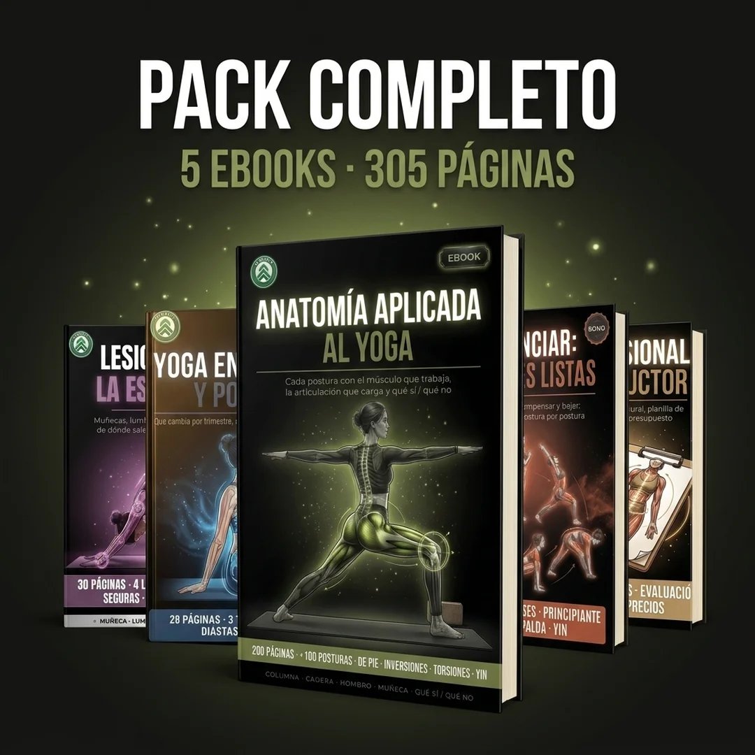 Pack Completo Anatomía Aplicada al Yoga: libro principal + 4 bonos